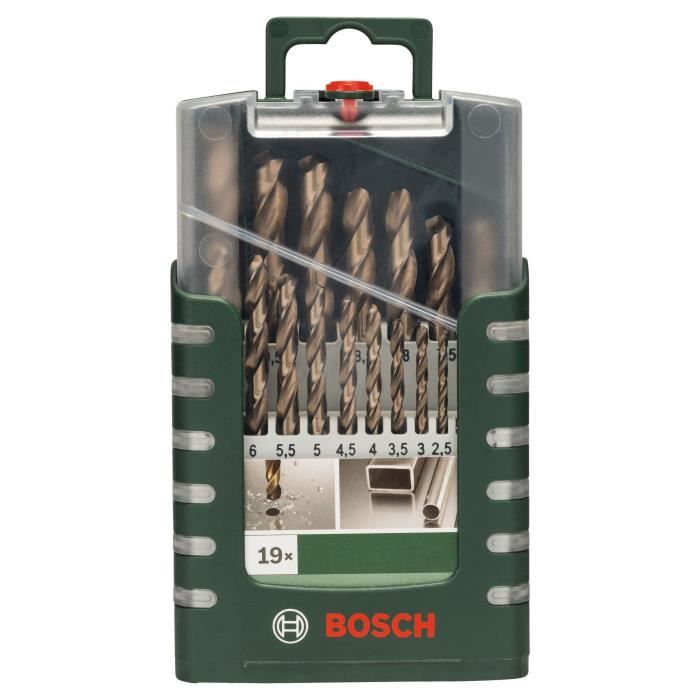 Set de 19 Forets a métaux rectifiés HSS-Cobalt - BOSCH