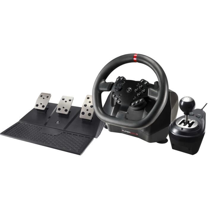 Volante de carreras - SUPERDRIVE - GS950-X - 900� - Palanca de cambios manual - 3 pedales - Levas