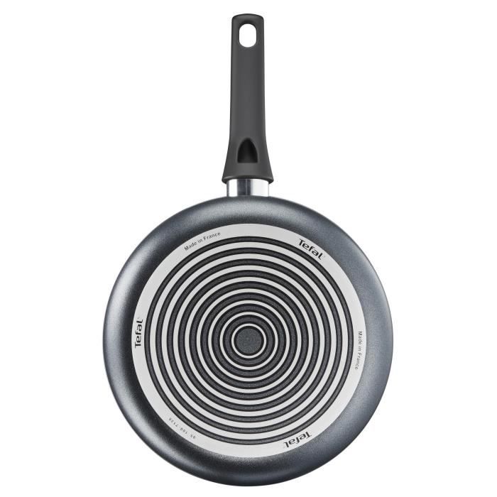 TEFAL C3670602 - Poele Elegance - Ø 28 cm - Gris métallisé - Tout feux sauf induction