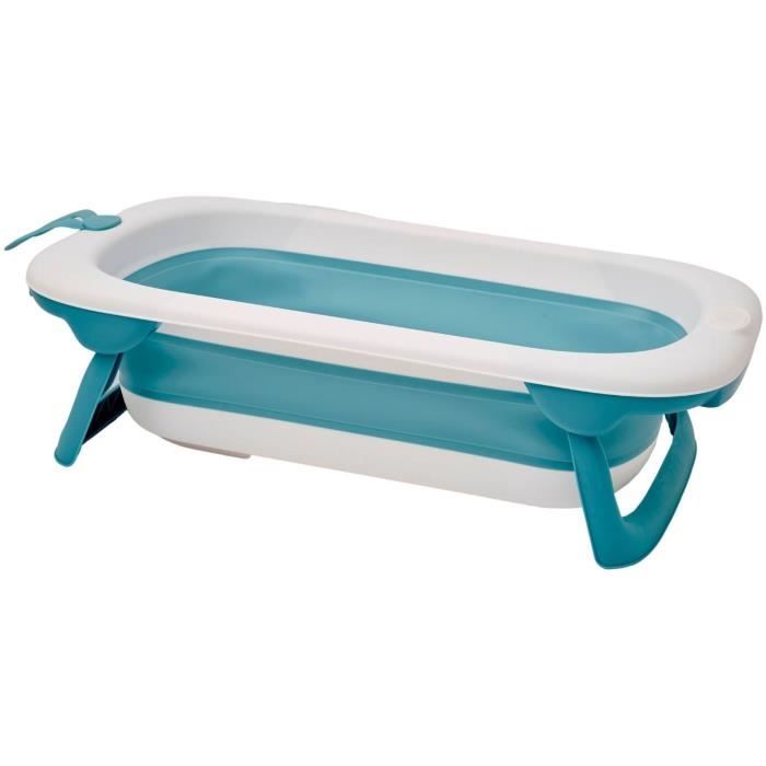 Foldable bathtub - THERMOBABY - BALN�A - Compact - Drain plug - Up to 18 months - Blue