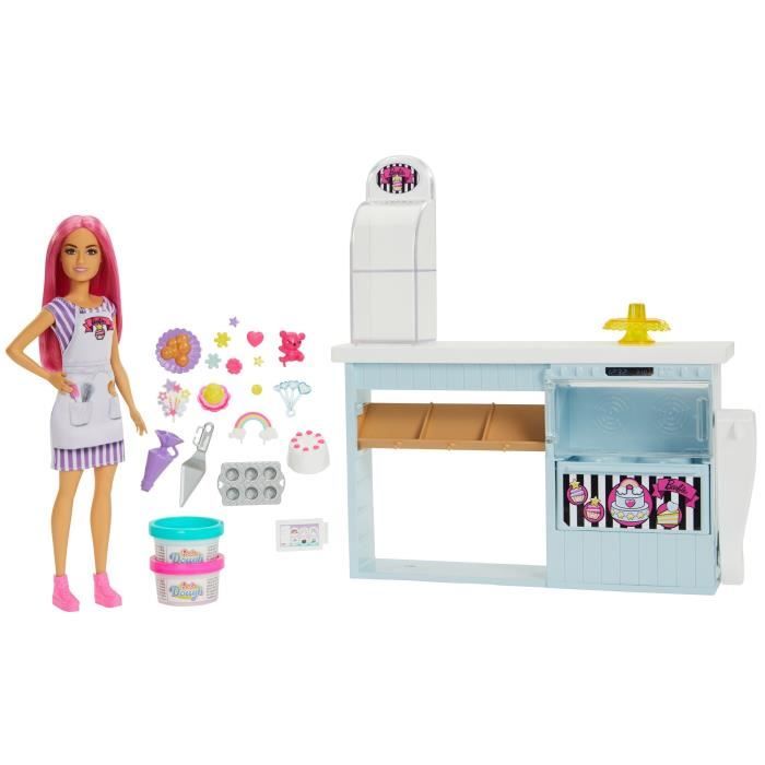 Pasticceria Barbie - MATTEL - HGB73 - Playset con Accessori - Bianco