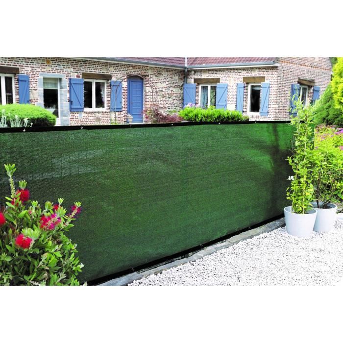 Mampara de privacidad - NATURE - 1 x 3 m - Blackout 5/5 - HDPE 350 g/m² - Verde caqui