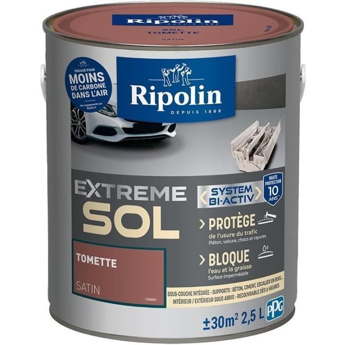RIPOLIN Interior & Exterior Floor Paint - Tomette Satin, 2.5L