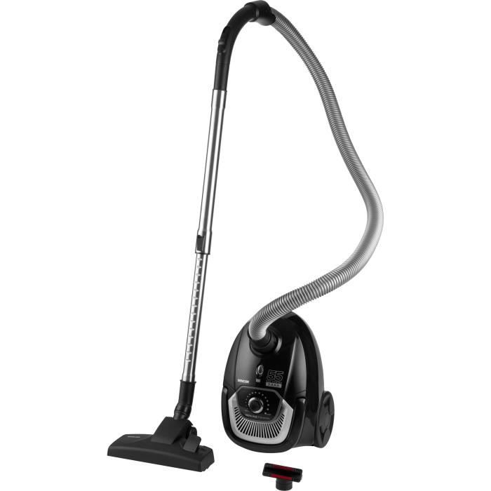 Aspirateur tra�neau avec sac - SENCOR - SVC 5501BK - Moteur ECO 700 W - 75 dBA - 2 L - Filtre HEPA H13 - Noir