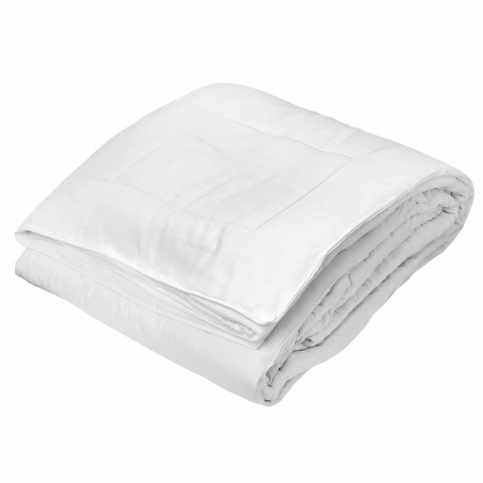 TOISON D'OR - Piumino temperato Silkydor (280 g/m²) - 220x240 cm - Calore temperato - Cotone e seta di gelso - 2 persone - Bianco