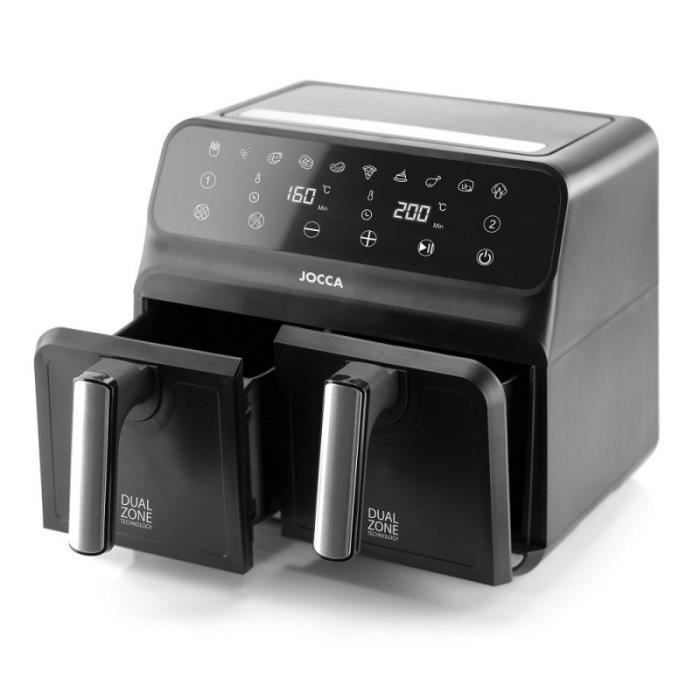 Friteuse Sans Huile Double - JOCCA - 2097 - 4L + 4L - 38,5x39,5x31,5 cm