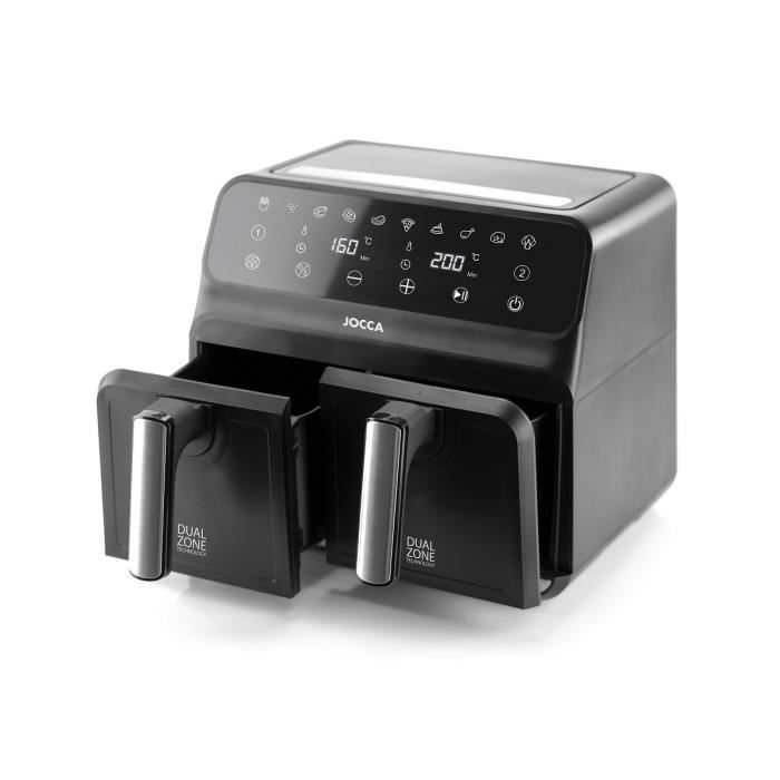 Image secondaire de Friteuse Sans Huile Double - JOCCA - 2097 - 4L + 4L - 38,5x39,5x31,5 cm
