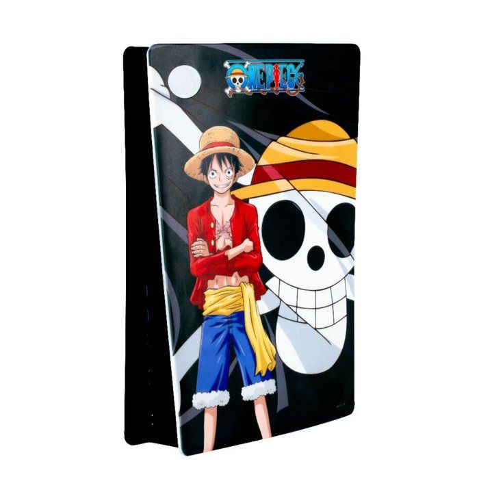 Image secondaire de Façade de protection - KONIX - One Piece - PS5 - Silicone - Antichoc - Anti-rayures - Motif Luffy - Noir