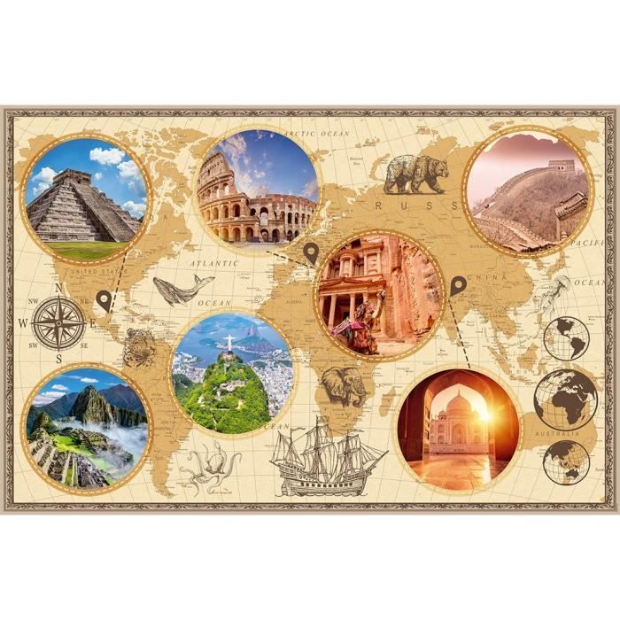 Puzzle 3000 pieces : Merveilles du monde moderne