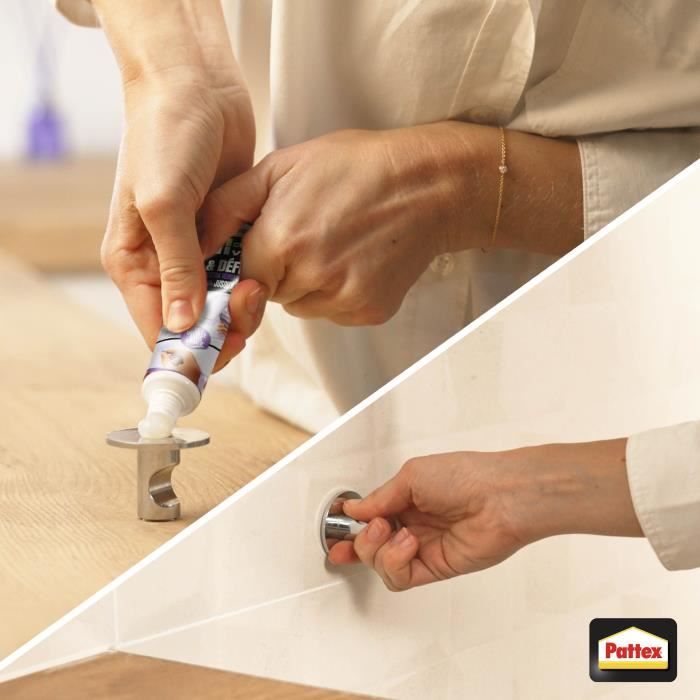 Image secondaire de Colle Fixation - PATTEX - 2970856 - Ni clou ni vis - Fix & Défix - Tube - 44g