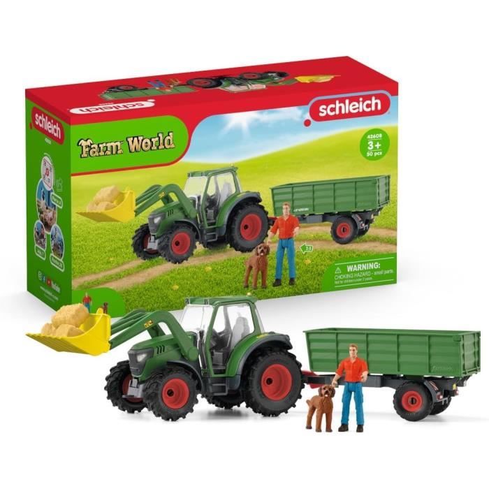 SCHLEICH - Tractor with trailer - 42608 - Farm World range