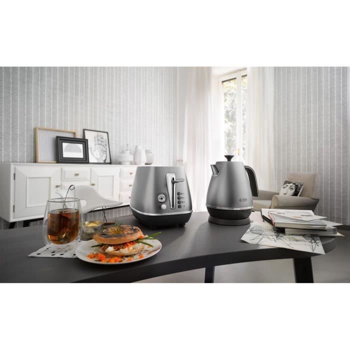 Image secondaire de Bouilloire - DELONGHI - KBI2001.S - 2000 W - 1,7 L - Métal mat / Détails chromé