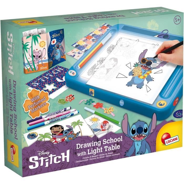 Kit de dibujo - LISCIANIGIOCHI - STITCH - Mesa de luz - Modelos, Marcadores