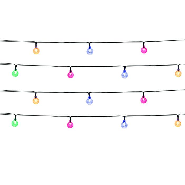 Guirlande Lumineuse Solaire Festy Color - 20 Globes LED Multicolores - 5,8 m