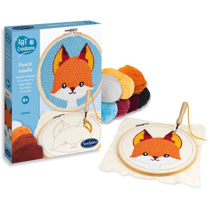 Image secondaire de Kit de Broderie Aiguille Magique Renard - Initiation au Punch Needle