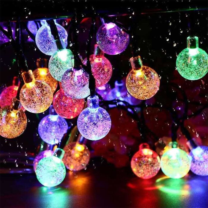 Image secondaire de Guirlande Lumineuse Solaire Festy Color - 20 Globes LED Multicolores - 5,8 m