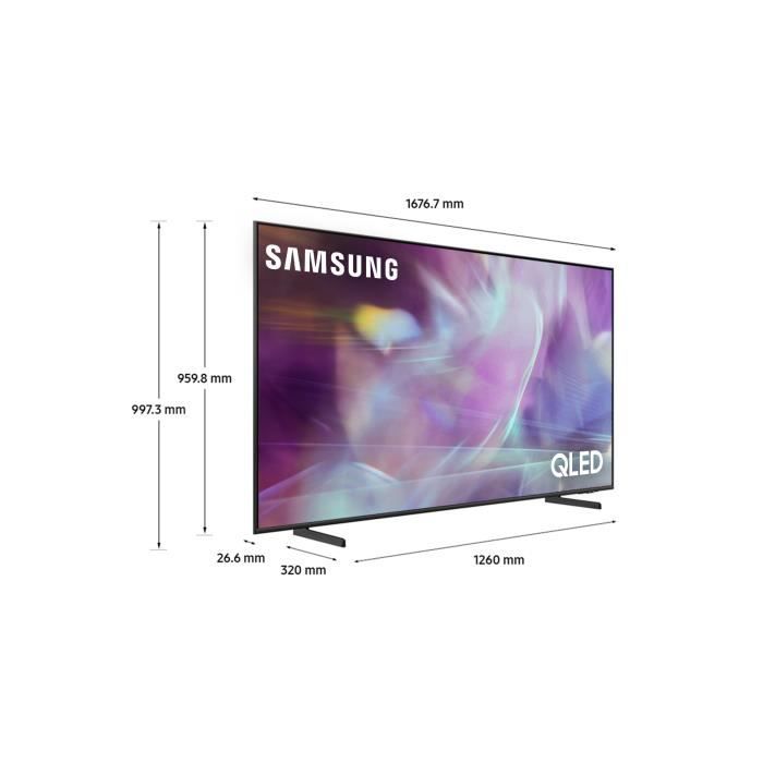 SAMSUNG QE75Q60B - TV QLED 4K UHD 75'' (190 cm) - HDR10+ - Smart TV - 3 x HDMI - 2 x USB