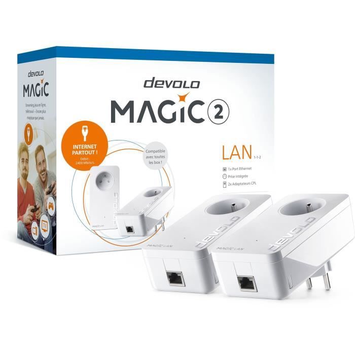 DEVOLO Magic 2 LAN - Starter kit  - 2 adaptateurs CPL - 2400 Mbits/s