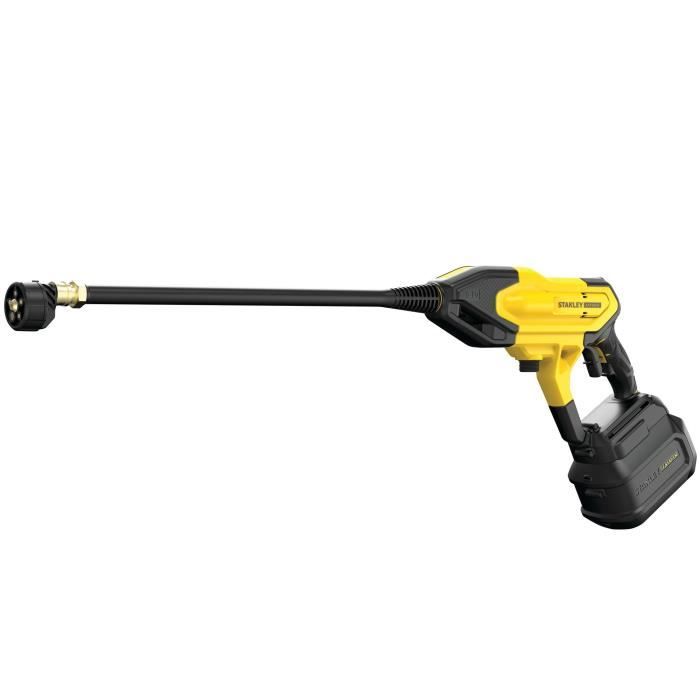 Nettoyeur a pression + batterie 4Ah + chargeur - Stanley Fatmax - SFMCPC93M1-QW - 24 bars - 18V - Avec buse 5 en 1