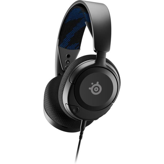 Casque-Micro Gaming - STEELSERIES - Arctis Nova 1P - Filaire - Multiplateforme - Noir