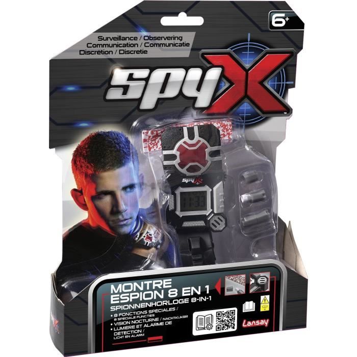 Spy X – Montre Espion 6 En 1 - Jouet & Accessoires d'Espion - Panoplie d'espionnage enfant - Des 6 ans - Lansay