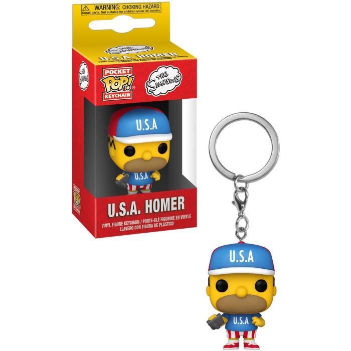 Porte-clés Funko Pocket Pop! Simpsons - USA Homer