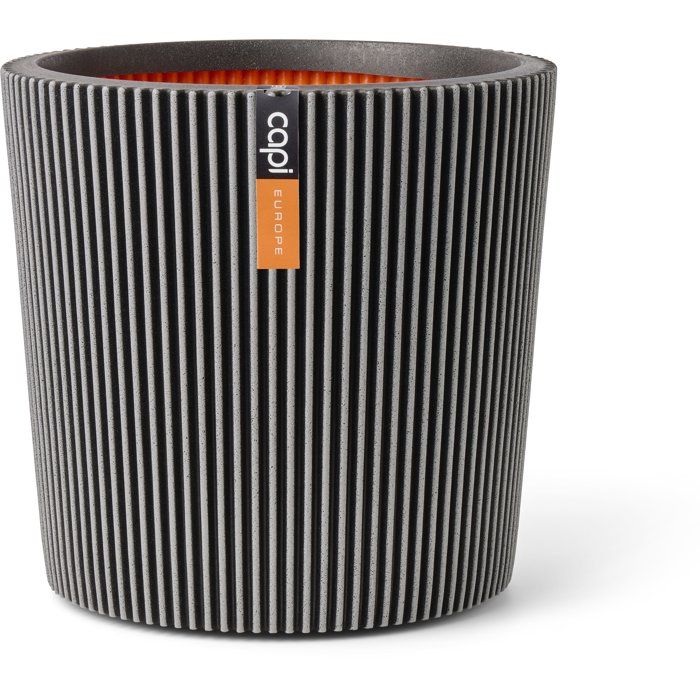 Vase Conique Groove NL Anthracite - CAPI EUROPE
