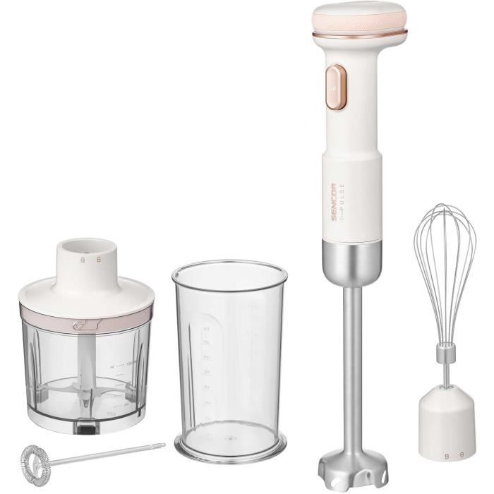 Image secondaire de Mixeur plongeant - SENCOR - SHB 9130WH - 11,1 V - Récipients 500 et 700 ml - Blanc