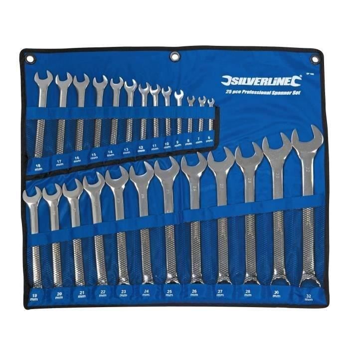 Trousse de 25 clés mixtes Haute Qualité 6 - 32 mm