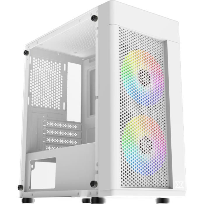 XIGMATEK Aero 2F Arctic (Blanc) - Boitier sans alimentation - Mini tour - Format M-ATX