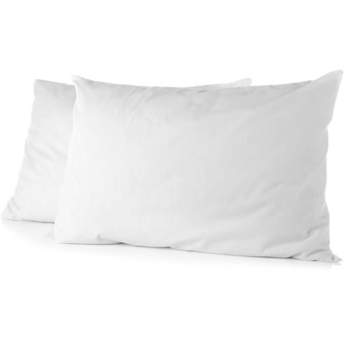 Set di 2 federe - HOME LINGE PASSION - 50 x 70 cm - Bianco