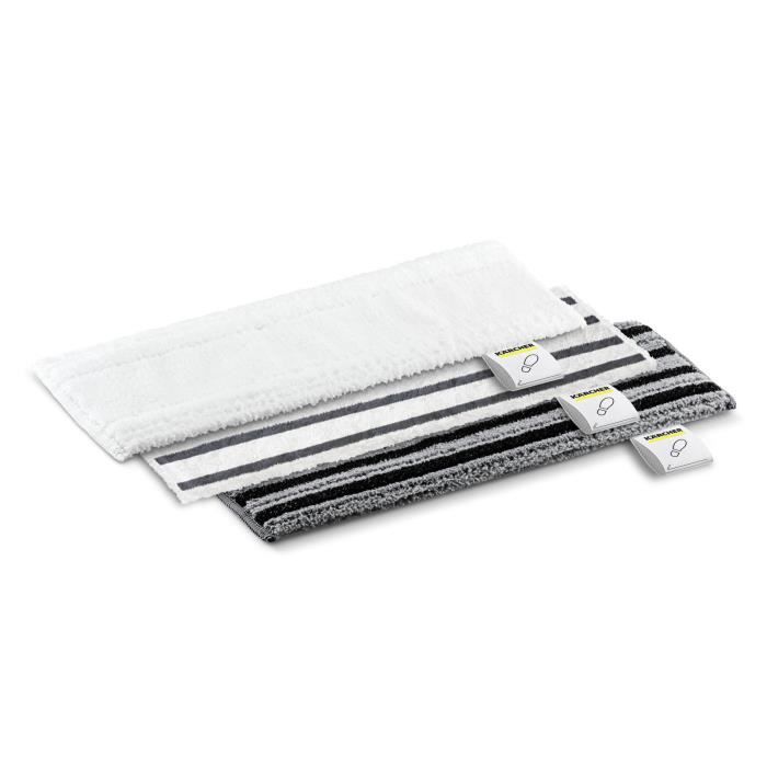 KARCHER - Kit 3 panni (morbido, abrasivo e molto abrasivo) per bocchetta pavimenti - Compatibile con la gamma di pulitori a vapore Easy Fix