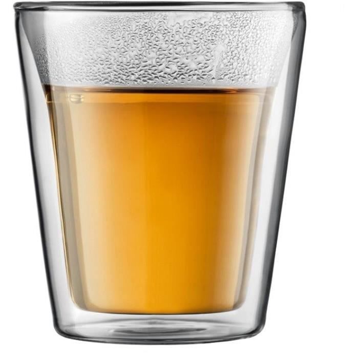 Image secondaire de Set 6 verres thermo - BODUM - Canteen - Double paroi - 0.2 l - Transparent