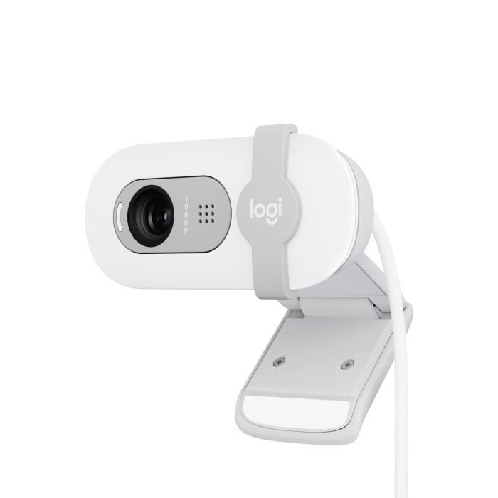 Webcam - Full HD 1080p - Logitech - Brio 100 - Microphone int�gr� - Blanc