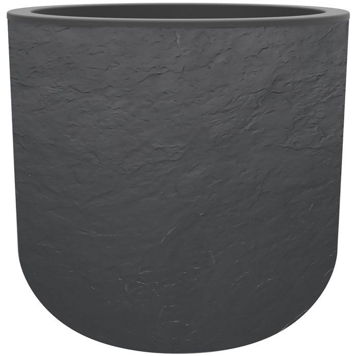 Pot de Fleurs Rond Volcania Up - 32,5 L - Gris Anthracite