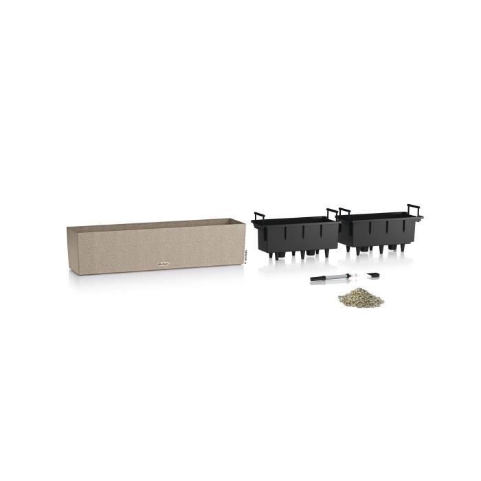 Image secondaire de LECHUZA Jardiniere BALCONERA Stone 80 ALL-IN-ONE Beige