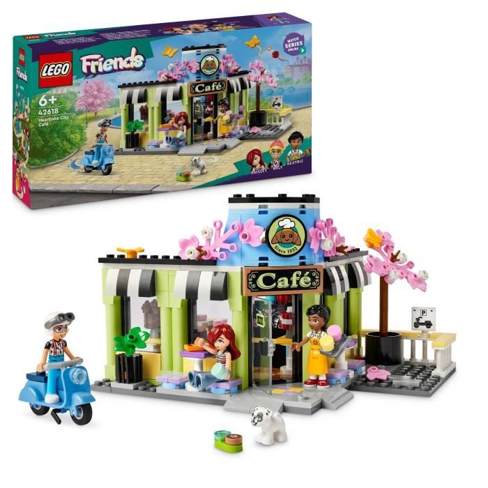 LEGO Friends 42618 Heartlake City Caf� - Accesorios de cocina infantil, sociabilidad