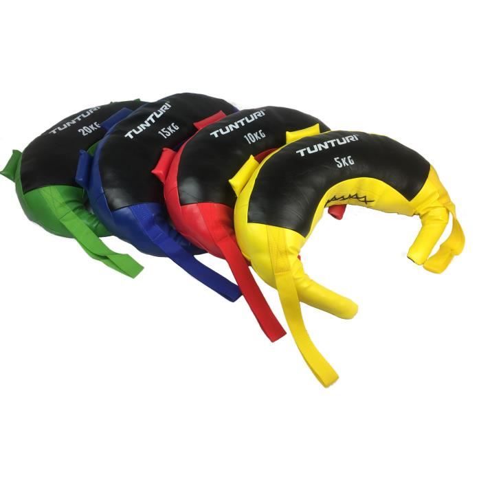 TUNTURI Sac bulgare pour entraînement musculation crossfit 10kg rouge