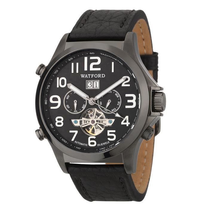 watford montre automatique preston bracelet cuir homme watford montre automatique preston bracelet cuir homme