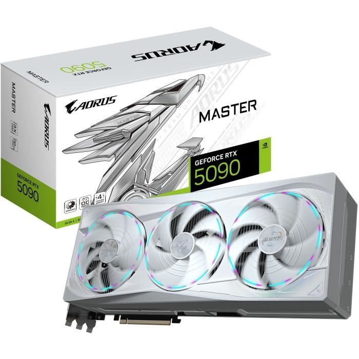 Scheda grafica - GIGABYTE - AORUS GeForce RTX 5090 MASTER ICE - 32 GB GDDR7 - 512 bit - NVIDIA DLSS 4