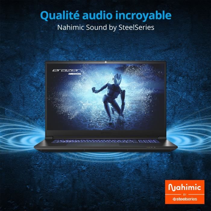 PC portable Gaming - MEDION - ERAZER DEFENDER P40 MD62522 - Intel Core i7-13700HX - 16GB - RTX 4060 - SSD 1TB - QHD 240Hz - AZERTY