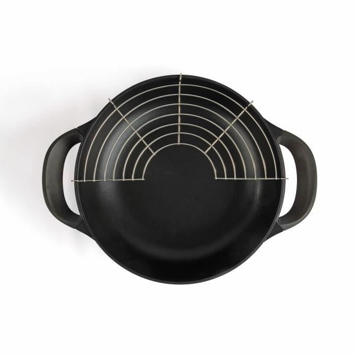 Image secondaire de Wok électrique - LIVOO - DOC128N - 1500W - 4L, 6 personnes - Ø33 cm - Revetement antiadhésif - Thermostat réglable et amovible