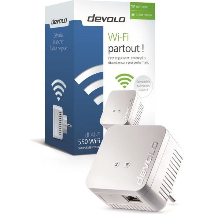 DEVOLO dLAN 550 WiFi  Extension - 1 adaptateur CPL - 500 Mbit/s