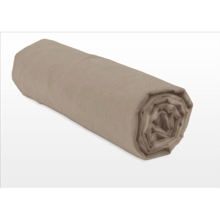 Image secondaire de Drap housse - HOME LINGE PASSION - HP72062 - Microfibre 82 g - 90 x 190 cm - Bonnet 30 cm - Beige