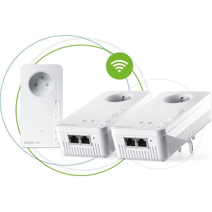 DEVOLO Magic 2 WiFi next - Multiroom Kit  -3 adaptateurs CPL - 2400 Mbit/s