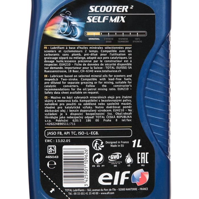 ELF Huile moteur 1L Self Mix Scooter 2