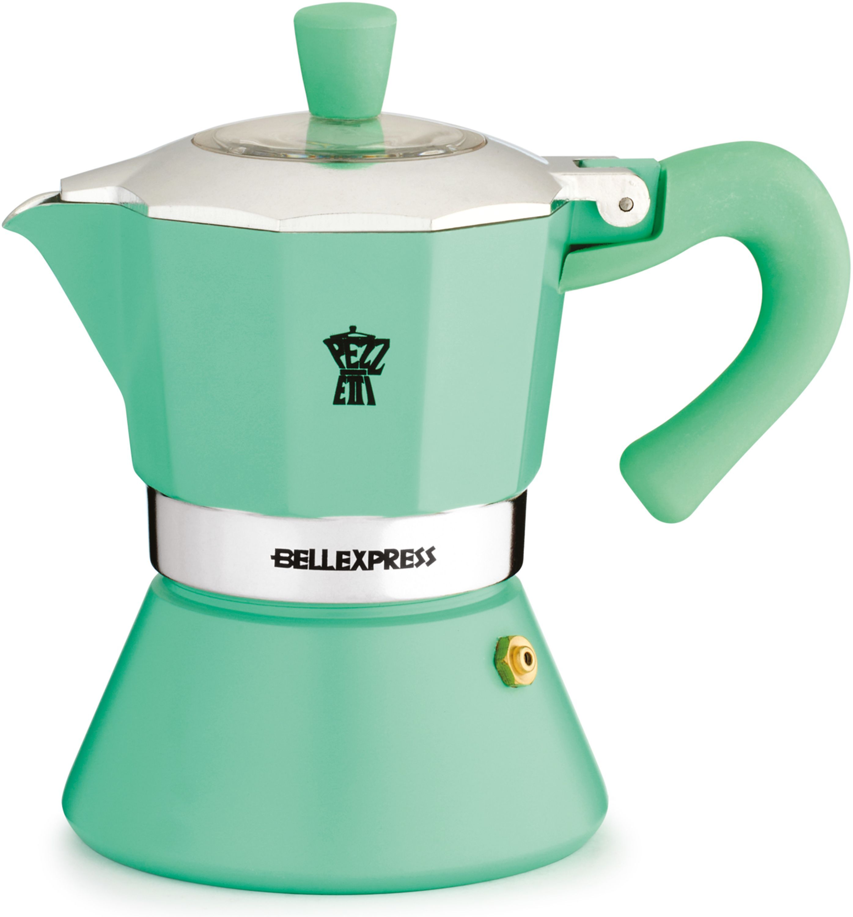Cafetière Italienne PEZZETTI BELLEXPRESS 6 Tasses Aluminium Turquoise