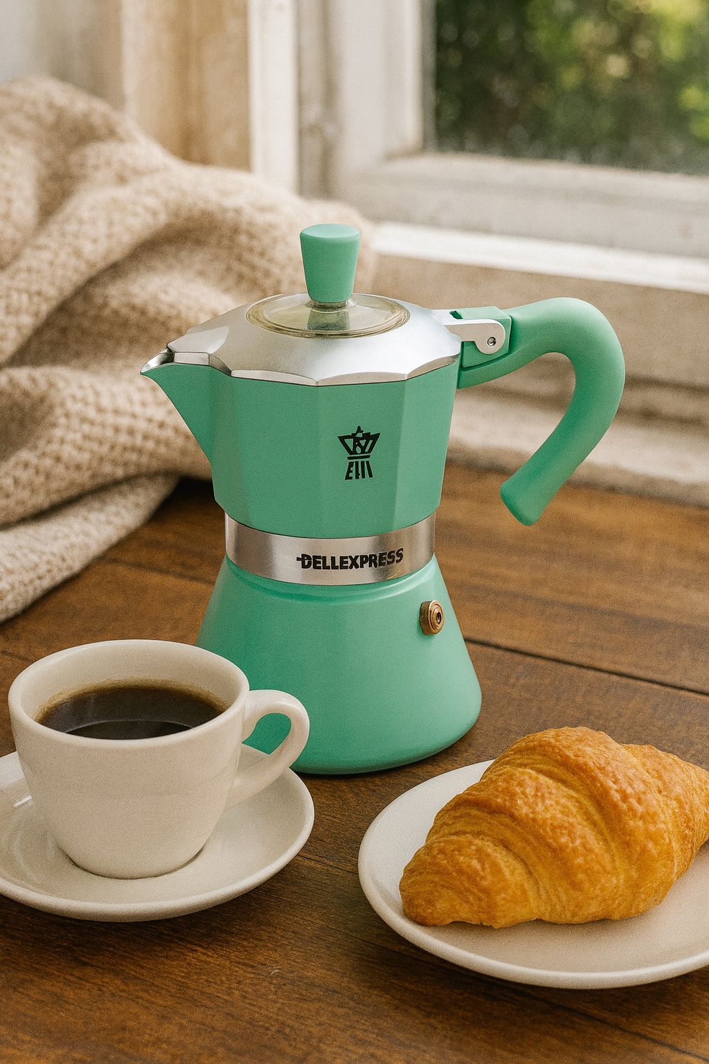 Image secondaire de Cafetière Italienne PEZZETTI BELLEXPRESS 6 Tasses Aluminium Turquoise