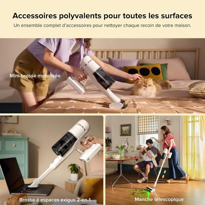 Image secondaire de Roborock H60 Hub - Aspirateur Balai Sans Fil avec Station de Vidage Automatique