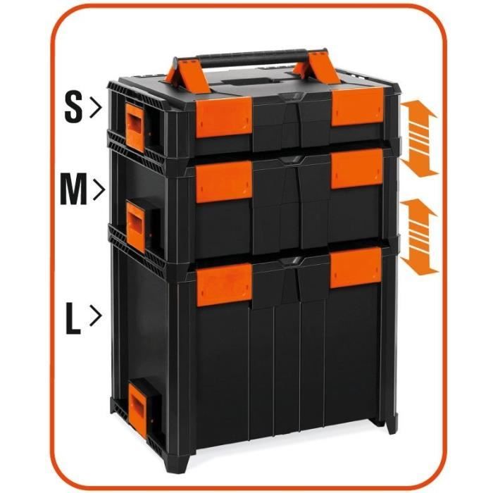 Image secondaire de Coffret professionnel - TOOD - Emboîtable - ABS - 46x34x36 cm